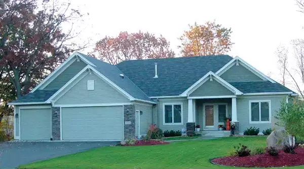 image of single story cottage house plan 6174